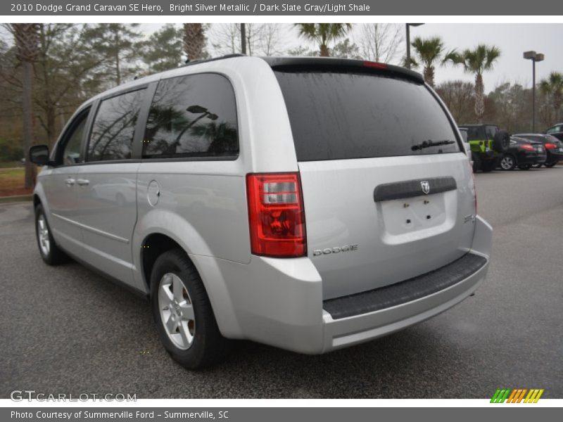Bright Silver Metallic / Dark Slate Gray/Light Shale 2010 Dodge Grand Caravan SE Hero