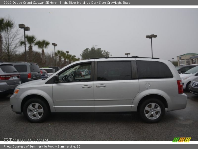 Bright Silver Metallic / Dark Slate Gray/Light Shale 2010 Dodge Grand Caravan SE Hero