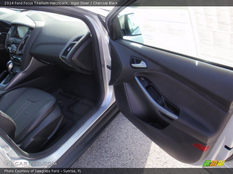Ingot Silver / Charcoal Black 2014 Ford Focus Titanium Hatchback
