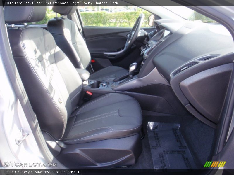 Ingot Silver / Charcoal Black 2014 Ford Focus Titanium Hatchback
