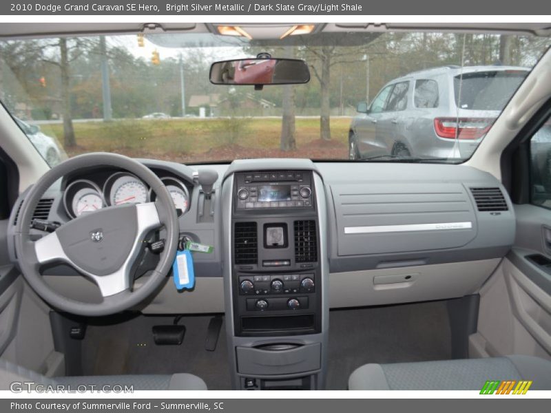 Bright Silver Metallic / Dark Slate Gray/Light Shale 2010 Dodge Grand Caravan SE Hero
