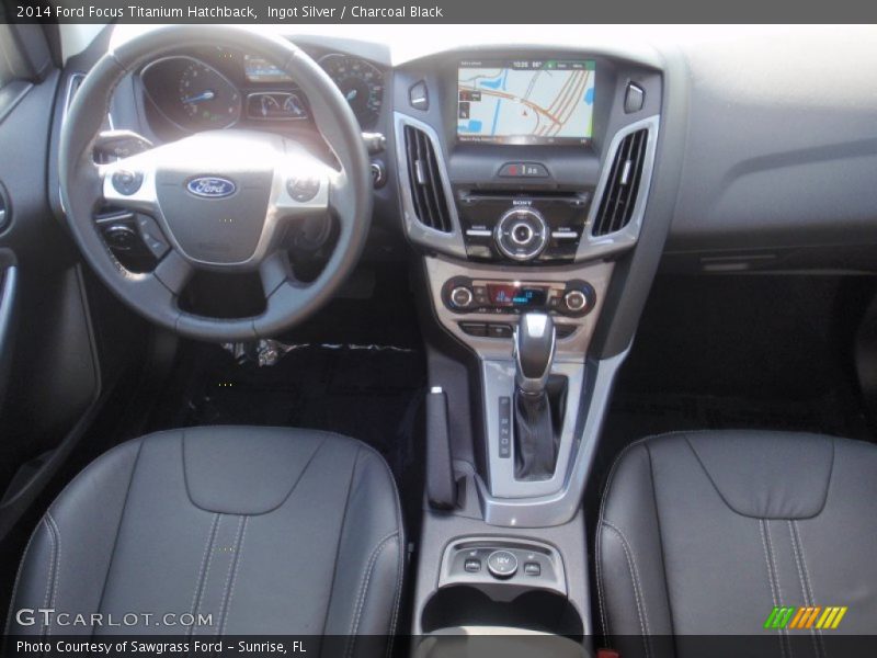 Ingot Silver / Charcoal Black 2014 Ford Focus Titanium Hatchback
