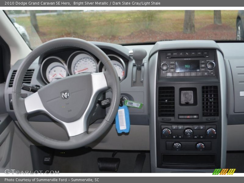 Bright Silver Metallic / Dark Slate Gray/Light Shale 2010 Dodge Grand Caravan SE Hero