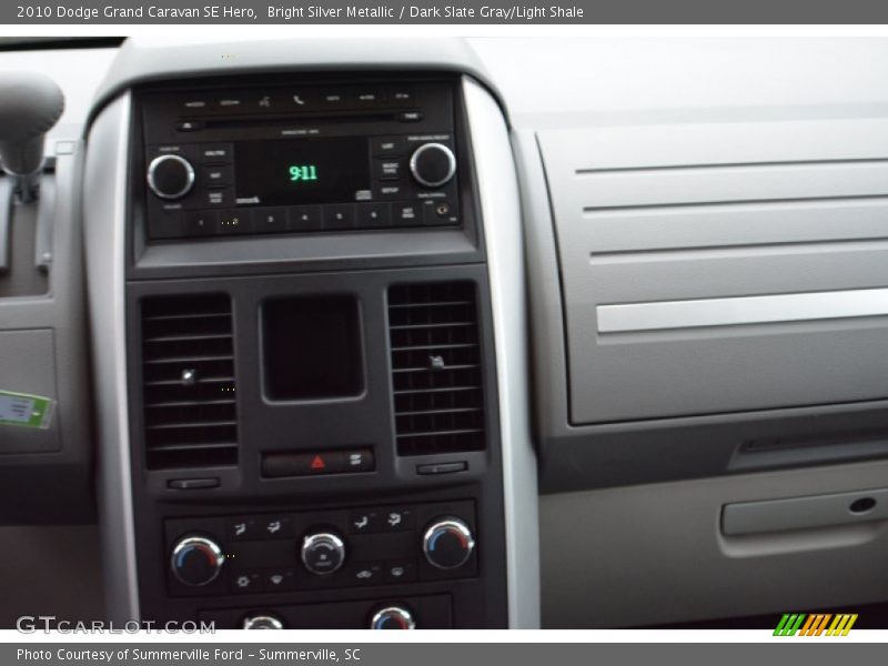 Bright Silver Metallic / Dark Slate Gray/Light Shale 2010 Dodge Grand Caravan SE Hero