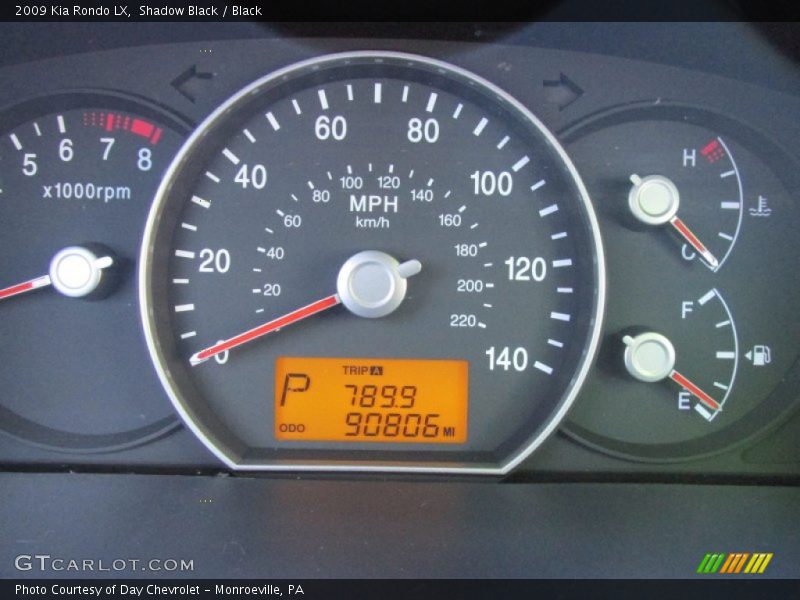 Shadow Black / Black 2009 Kia Rondo LX