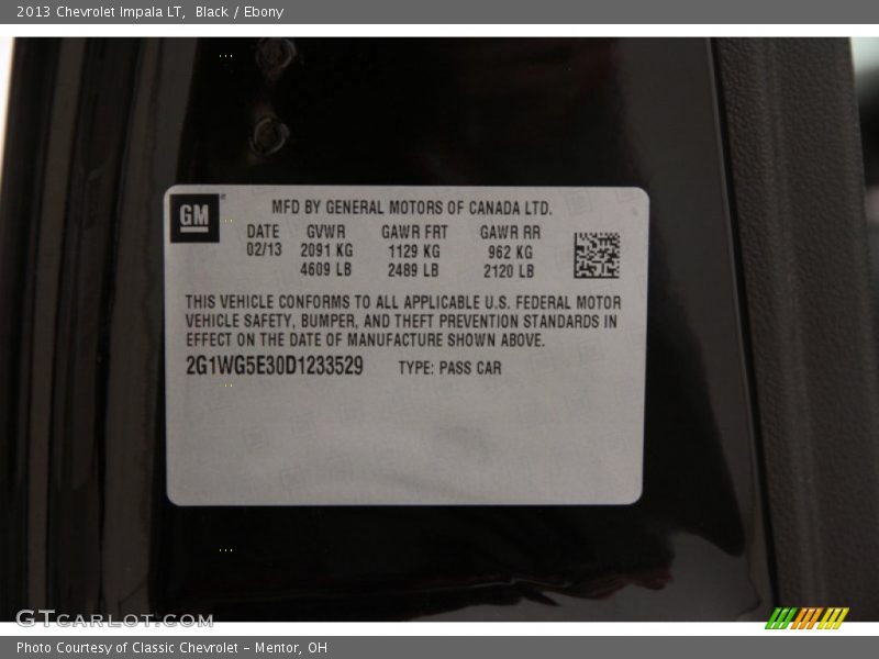 Black / Ebony 2013 Chevrolet Impala LT