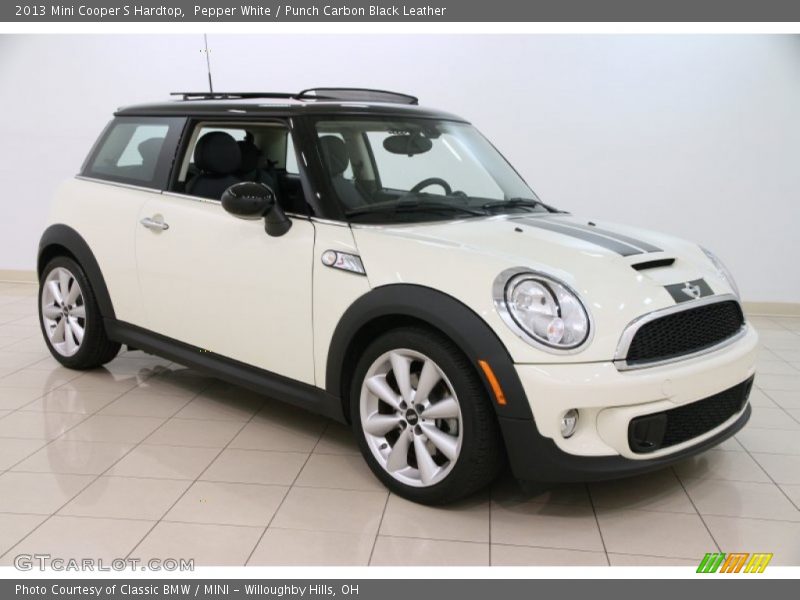 Pepper White / Punch Carbon Black Leather 2013 Mini Cooper S Hardtop