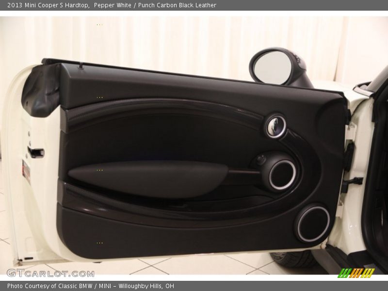 Pepper White / Punch Carbon Black Leather 2013 Mini Cooper S Hardtop