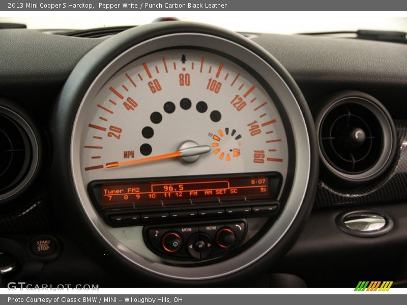 Pepper White / Punch Carbon Black Leather 2013 Mini Cooper S Hardtop