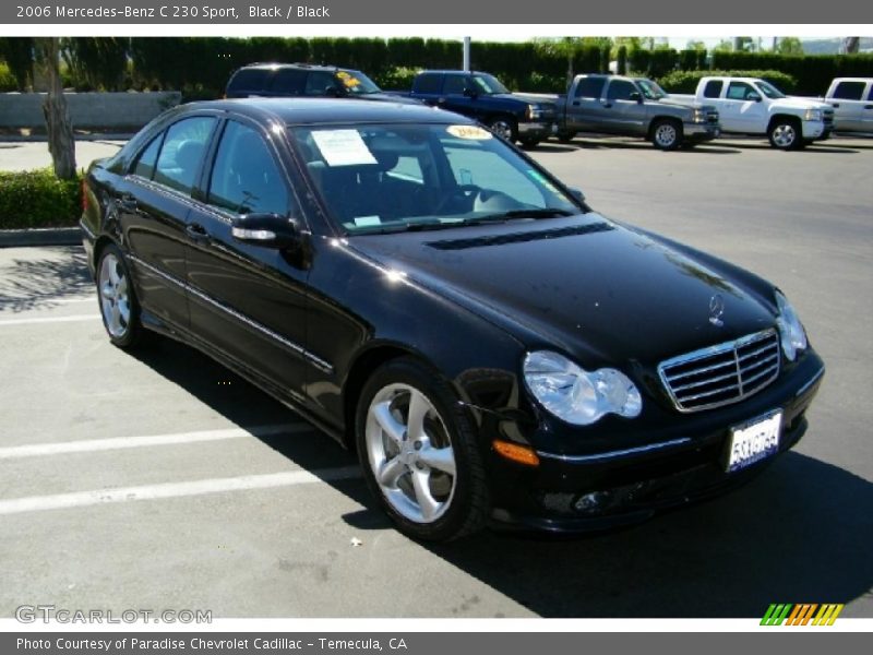 Black / Black 2006 Mercedes-Benz C 230 Sport