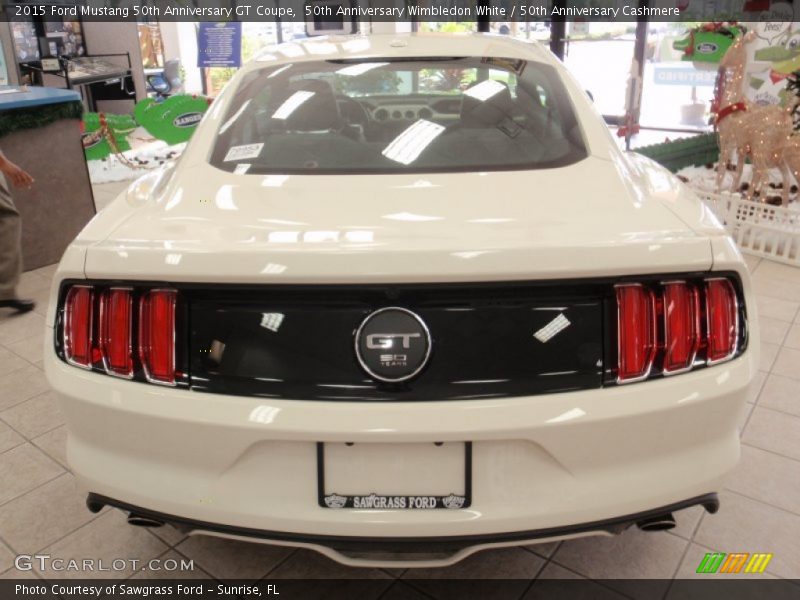 50th Anniversary Wimbledon White / 50th Anniversary Cashmere 2015 Ford Mustang 50th Anniversary GT Coupe