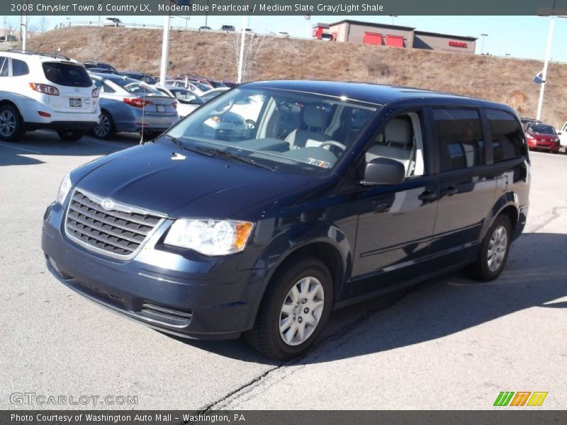 Modern Blue Pearlcoat / Medium Slate Gray/Light Shale 2008 Chrysler Town & Country LX