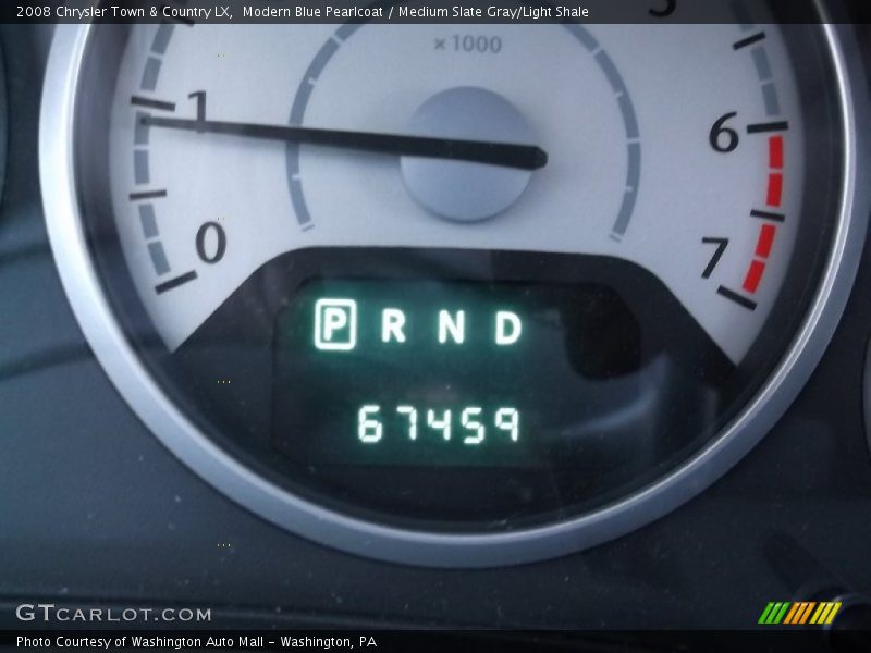 Modern Blue Pearlcoat / Medium Slate Gray/Light Shale 2008 Chrysler Town & Country LX