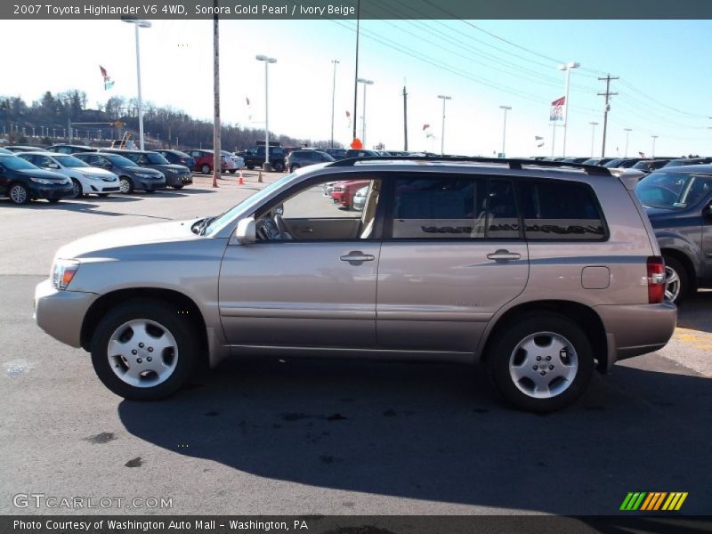 Sonora Gold Pearl / Ivory Beige 2007 Toyota Highlander V6 4WD