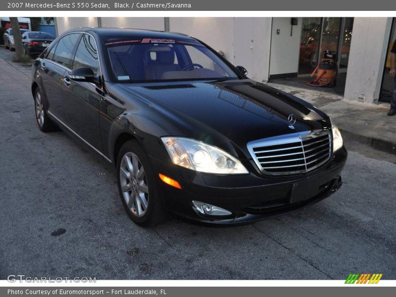 Black / Cashmere/Savanna 2007 Mercedes-Benz S 550 Sedan