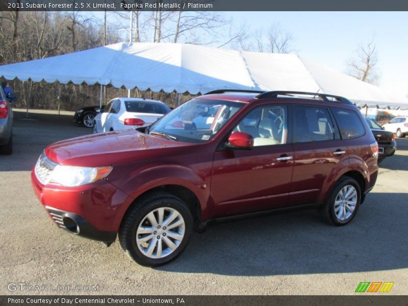 Paprika Red Metallic / Platinum 2011 Subaru Forester 2.5 X Limited