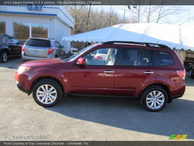 Paprika Red Metallic / Platinum 2011 Subaru Forester 2.5 X Limited