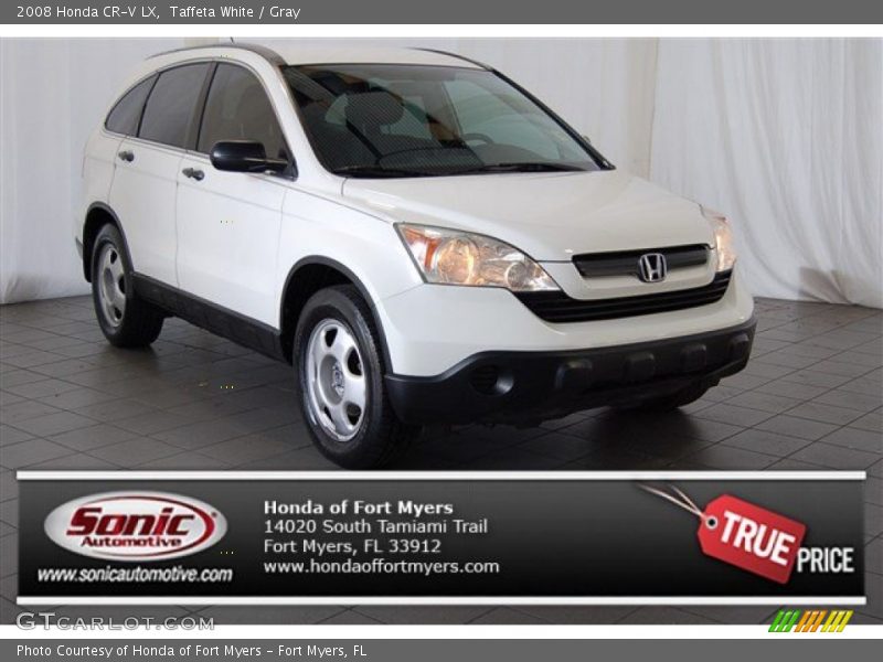 Taffeta White / Gray 2008 Honda CR-V LX