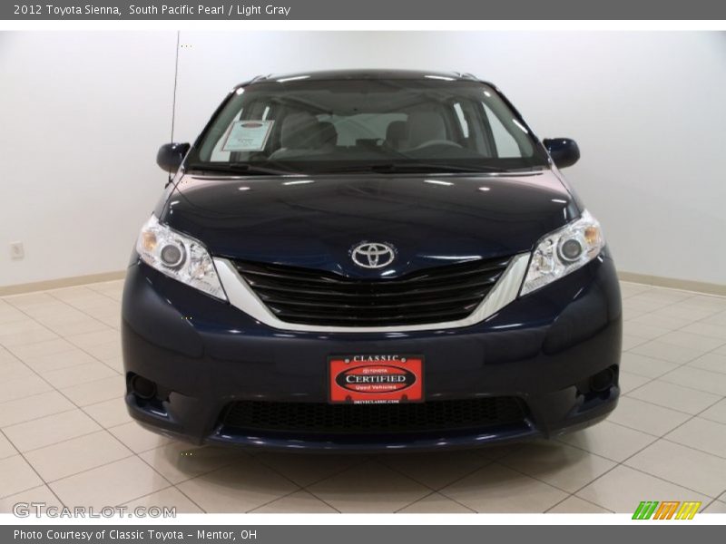South Pacific Pearl / Light Gray 2012 Toyota Sienna