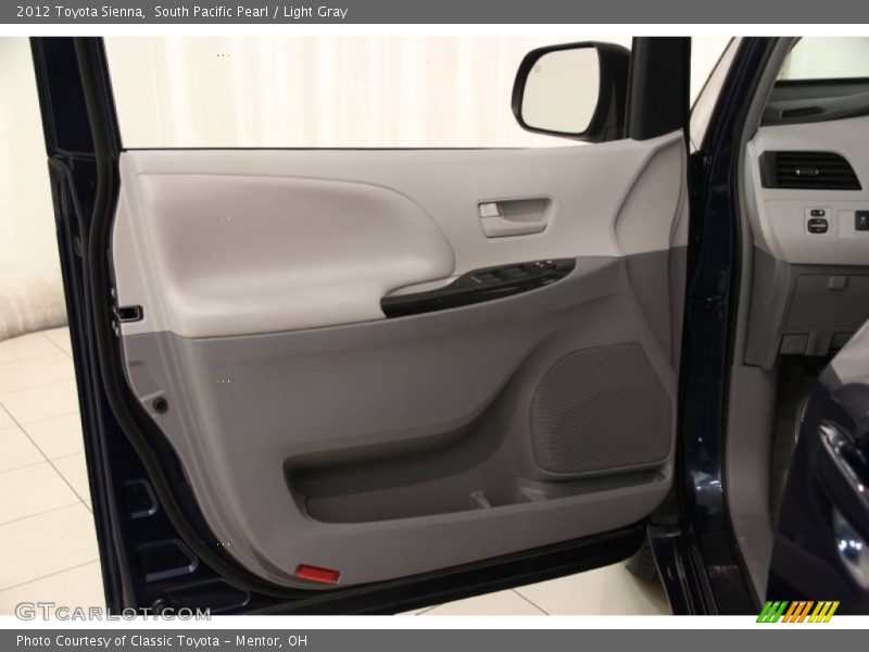 South Pacific Pearl / Light Gray 2012 Toyota Sienna