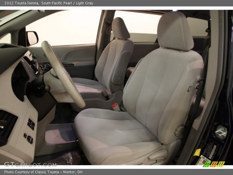 South Pacific Pearl / Light Gray 2012 Toyota Sienna