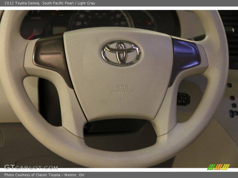 South Pacific Pearl / Light Gray 2012 Toyota Sienna