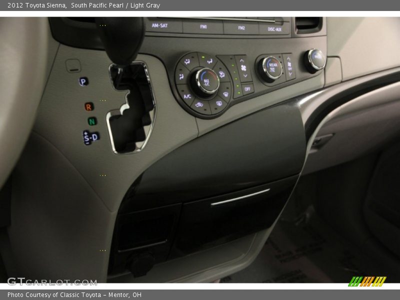 South Pacific Pearl / Light Gray 2012 Toyota Sienna