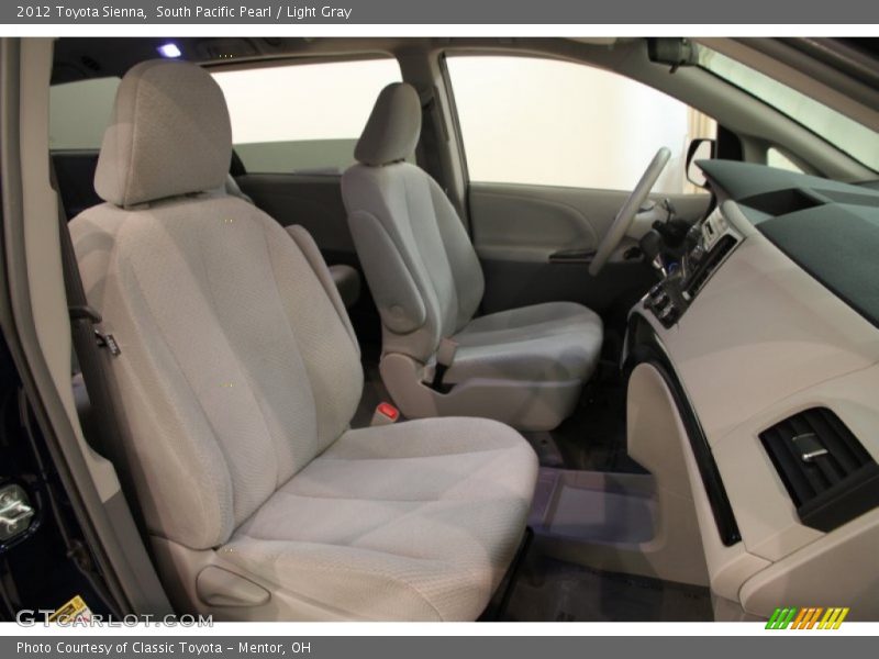 South Pacific Pearl / Light Gray 2012 Toyota Sienna