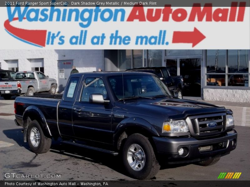 Dark Shadow Grey Metallic / Medium Dark Flint 2011 Ford Ranger Sport SuperCab