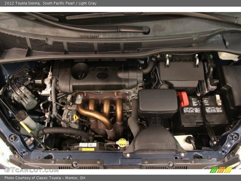 South Pacific Pearl / Light Gray 2012 Toyota Sienna