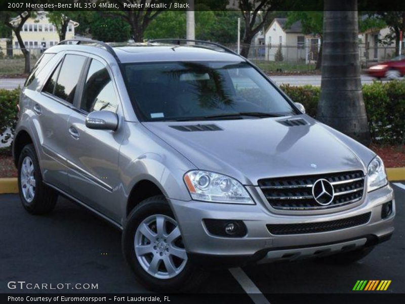 Pewter Metallic / Black 2007 Mercedes-Benz ML 350 4Matic