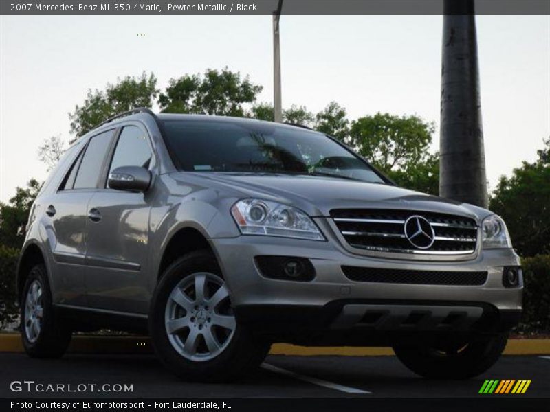 Pewter Metallic / Black 2007 Mercedes-Benz ML 350 4Matic