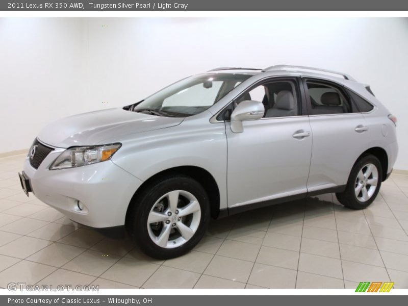 Tungsten Silver Pearl / Light Gray 2011 Lexus RX 350 AWD