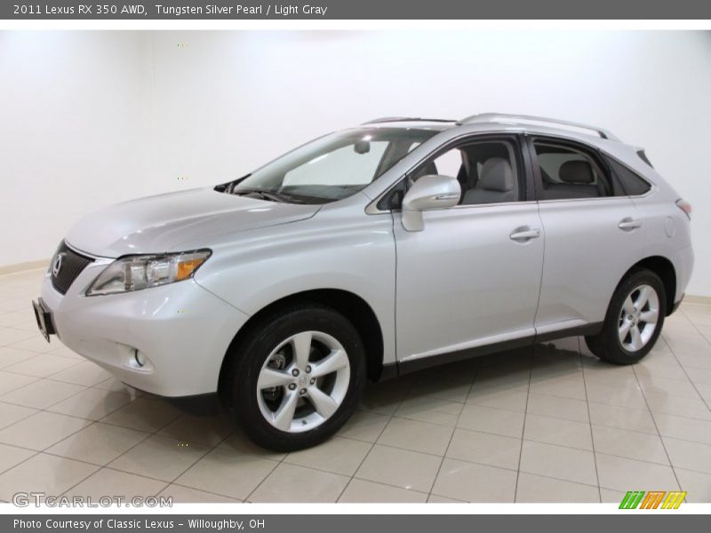 Tungsten Silver Pearl / Light Gray 2011 Lexus RX 350 AWD