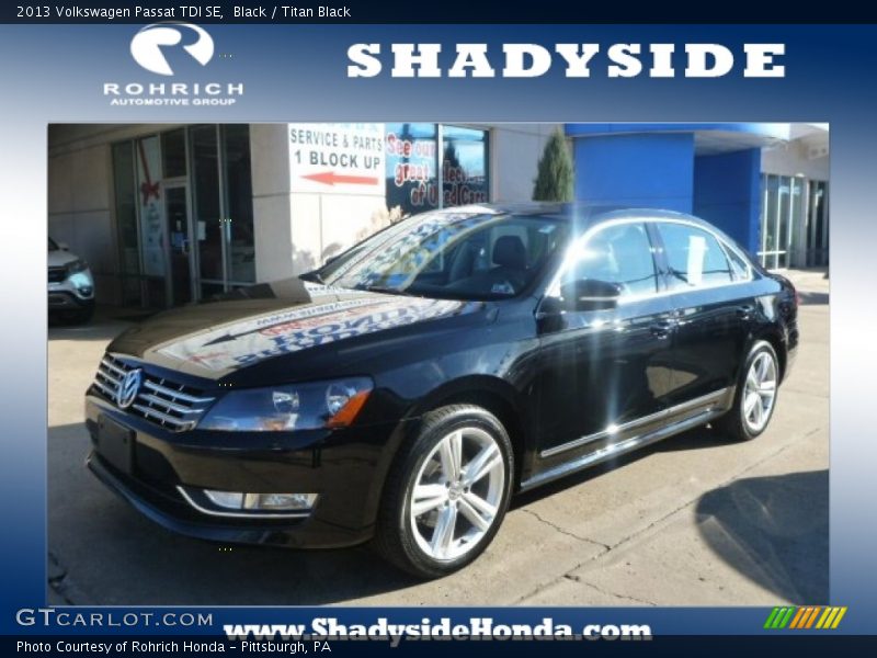 Black / Titan Black 2013 Volkswagen Passat TDI SE