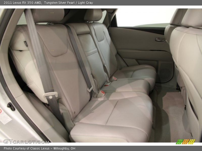 Tungsten Silver Pearl / Light Gray 2011 Lexus RX 350 AWD