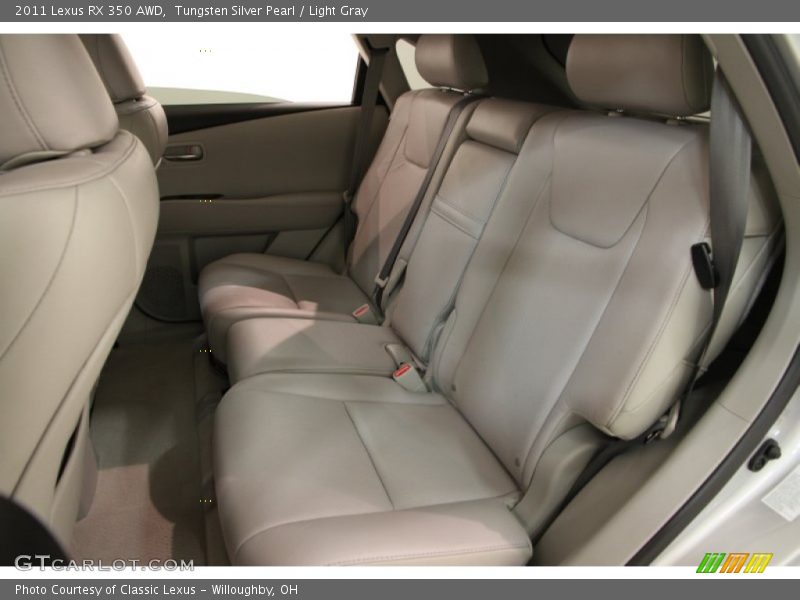 Tungsten Silver Pearl / Light Gray 2011 Lexus RX 350 AWD