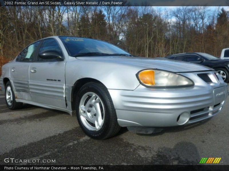 Galaxy Silver Metallic / Dark Pewter 2002 Pontiac Grand Am SE Sedan