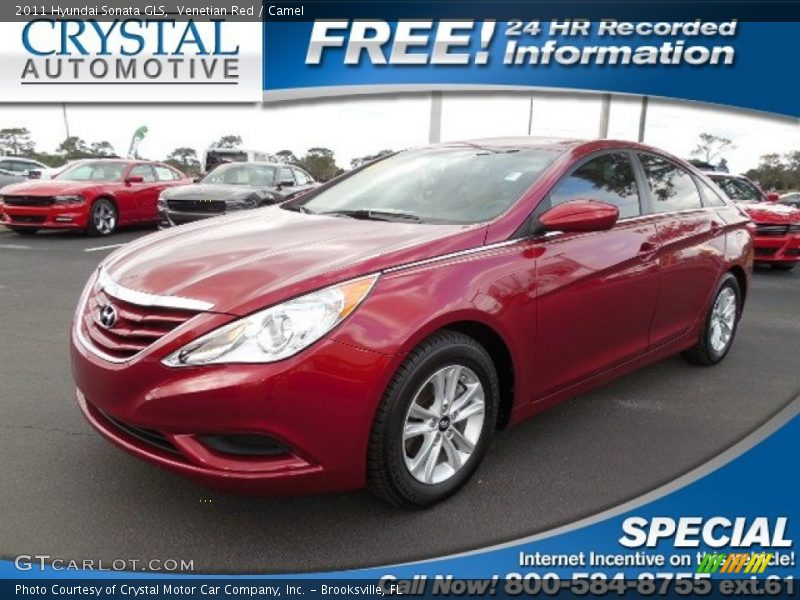 Venetian Red / Camel 2011 Hyundai Sonata GLS