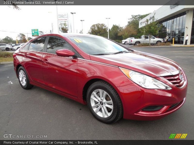 Venetian Red / Camel 2011 Hyundai Sonata GLS