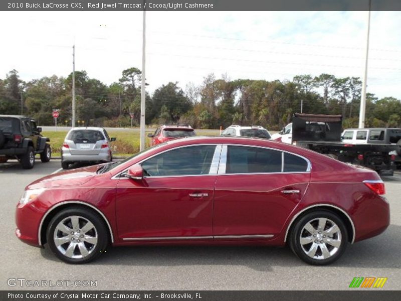 Red Jewel Tintcoat / Cocoa/Light Cashmere 2010 Buick LaCrosse CXS