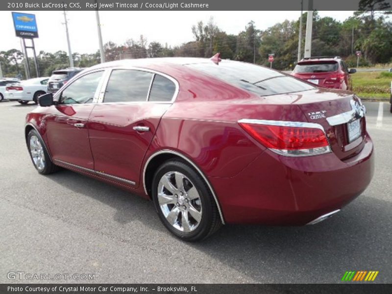 Red Jewel Tintcoat / Cocoa/Light Cashmere 2010 Buick LaCrosse CXS