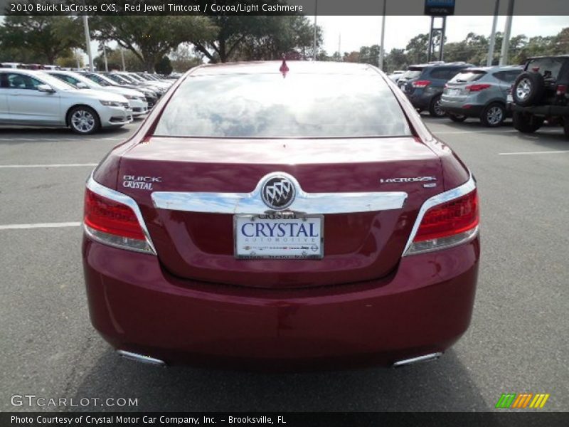 Red Jewel Tintcoat / Cocoa/Light Cashmere 2010 Buick LaCrosse CXS