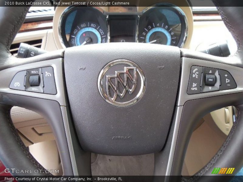 Red Jewel Tintcoat / Cocoa/Light Cashmere 2010 Buick LaCrosse CXS