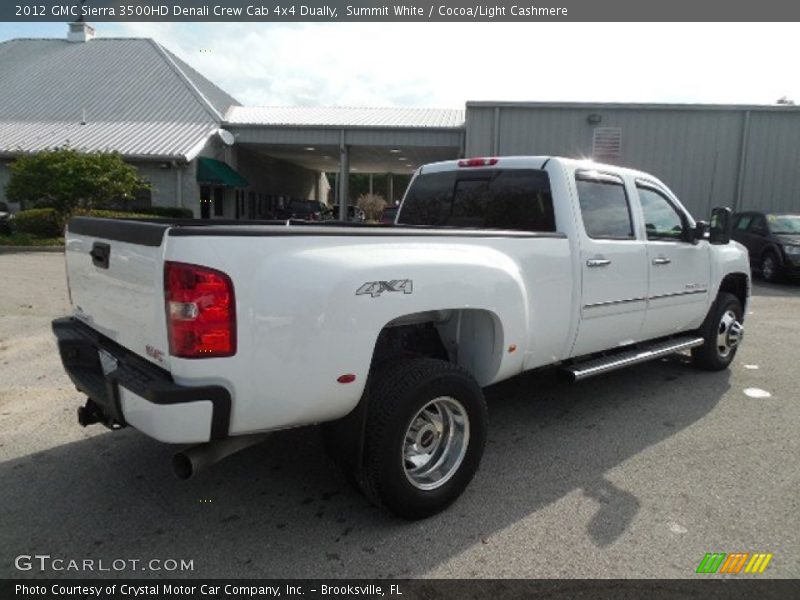 Summit White / Cocoa/Light Cashmere 2012 GMC Sierra 3500HD Denali Crew Cab 4x4 Dually