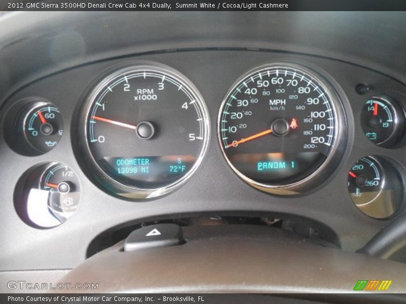 Summit White / Cocoa/Light Cashmere 2012 GMC Sierra 3500HD Denali Crew Cab 4x4 Dually