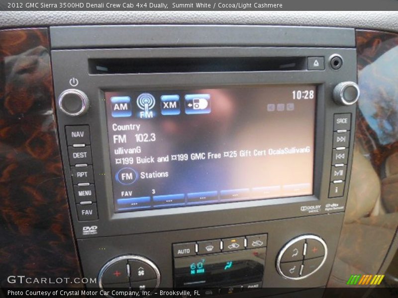 Summit White / Cocoa/Light Cashmere 2012 GMC Sierra 3500HD Denali Crew Cab 4x4 Dually