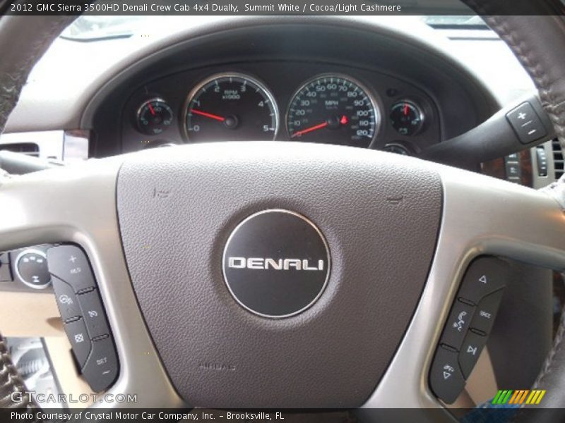Summit White / Cocoa/Light Cashmere 2012 GMC Sierra 3500HD Denali Crew Cab 4x4 Dually