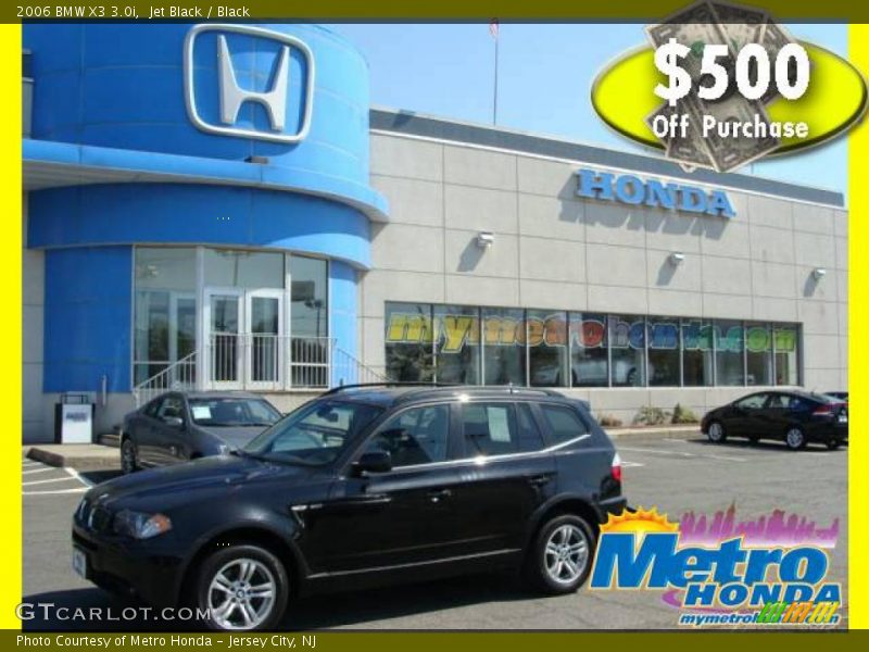 Jet Black / Black 2006 BMW X3 3.0i