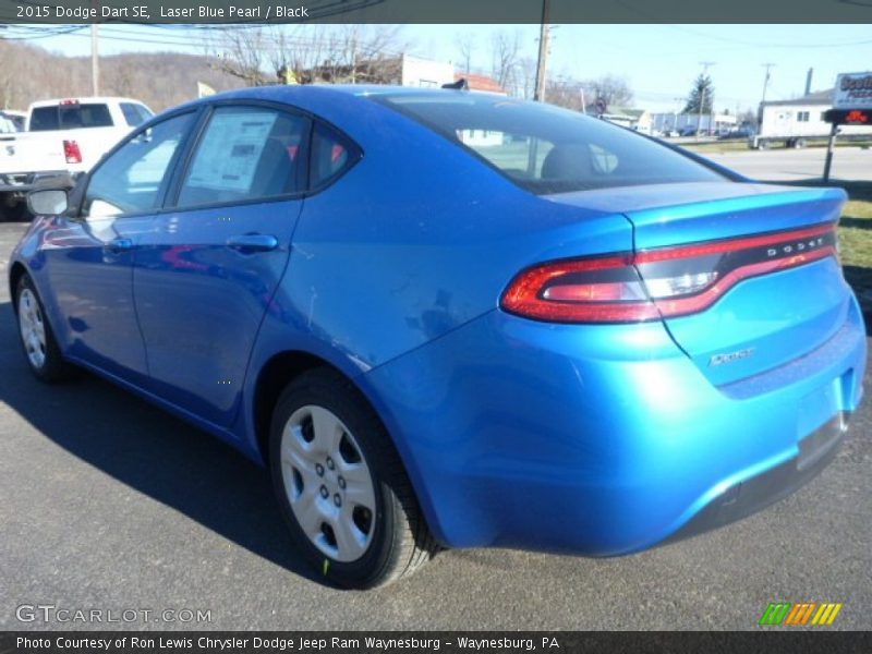 Laser Blue Pearl / Black 2015 Dodge Dart SE